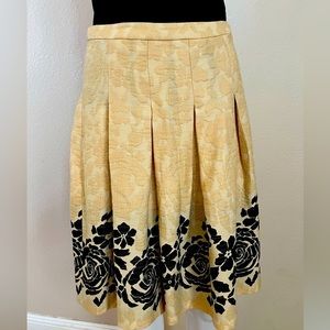 Etcetera black and cram floral skirt size 0
